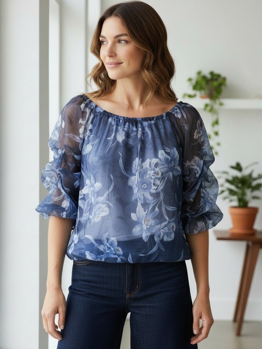 PRELUDE Floral Blouse
